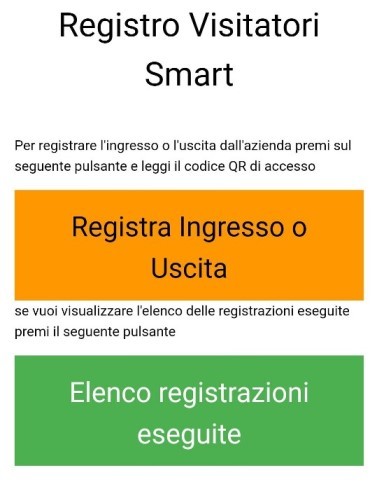 Registro visitatori smart utente singolo